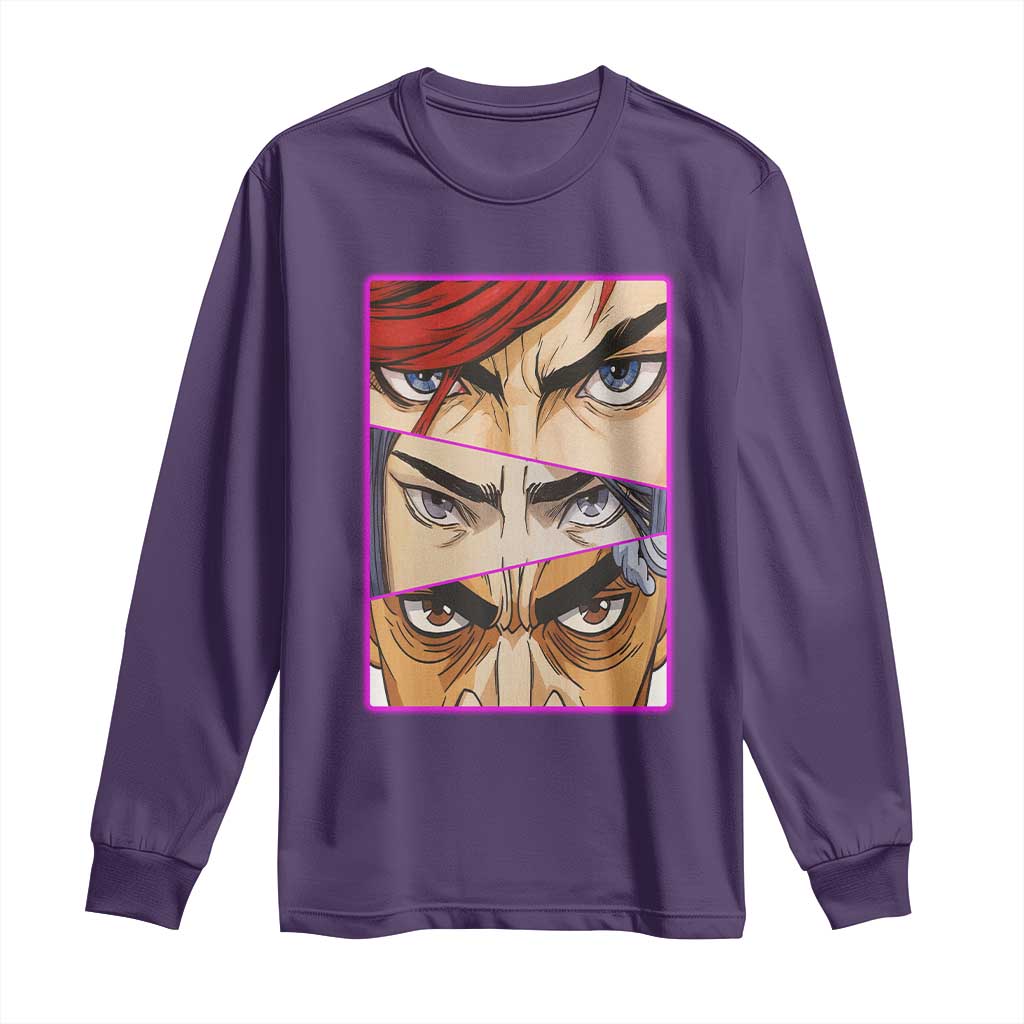 Futuristic Legends Anime Eyes Long Sleeve Shirt Gift For League Gamer Fans TS12 Purple Print Your Wear