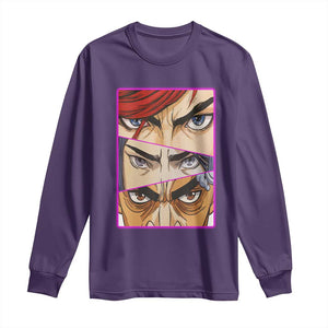 Futuristic Legends Anime Eyes Long Sleeve Shirt Gift For League Gamer Fans TS12 Purple Print Your Wear
