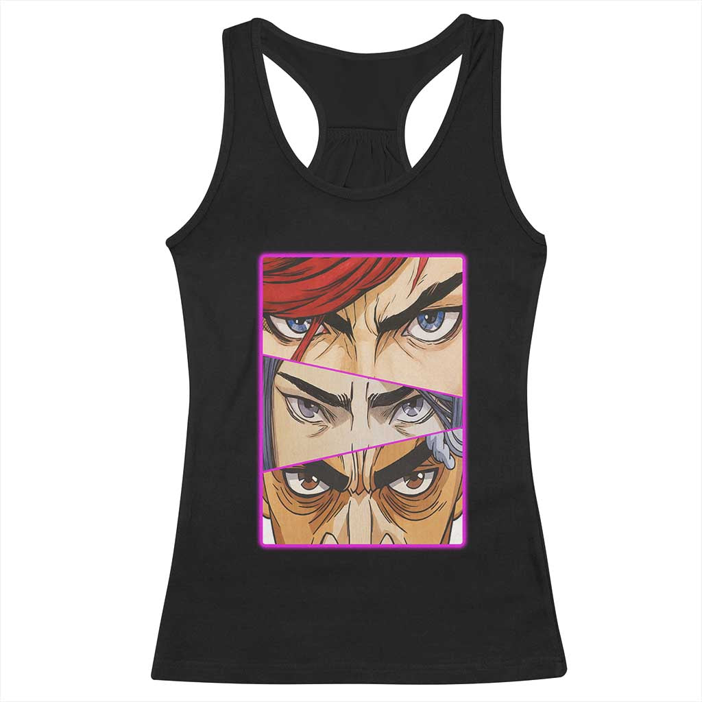 Futuristic Legends Anime Eyes Racerback Tank Top Gift For League Gamer Fans TS12 Black Print Your Wear