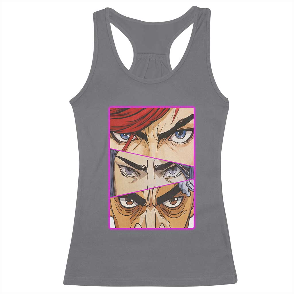 Futuristic Legends Anime Eyes Racerback Tank Top Gift For League Gamer Fans TS12 Charcoal Print Your Wear