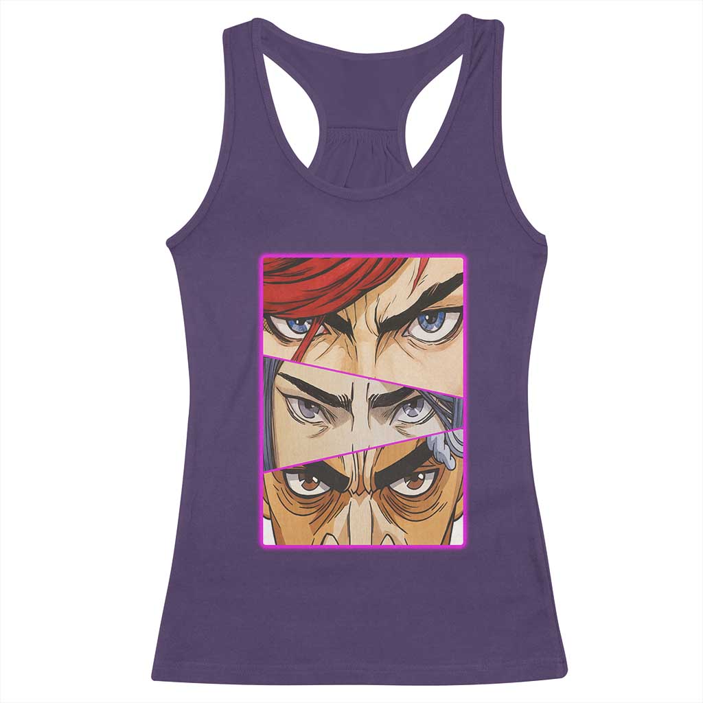 Futuristic Legends Anime Eyes Racerback Tank Top Gift For League Gamer Fans TS12 Purple Print Your Wear
