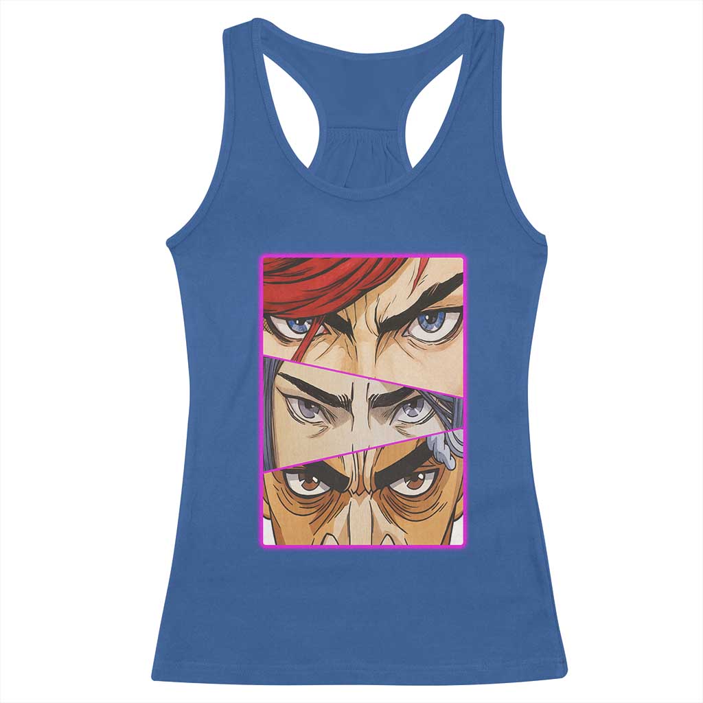 Futuristic Legends Anime Eyes Racerback Tank Top Gift For League Gamer Fans TS12 Royal Blue Print Your Wear