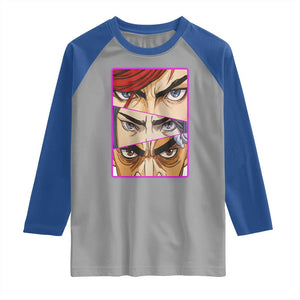 Futuristic Legends Anime Eyes Raglan Shirt Gift For League Gamer Fans TS12 Sport Gray Royal Print Your Wear