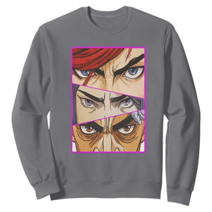 Futuristic Legends Anime Eyes Sweatshirt Gift For League Gamer Fans TS12 Charcoal Print Your Wear