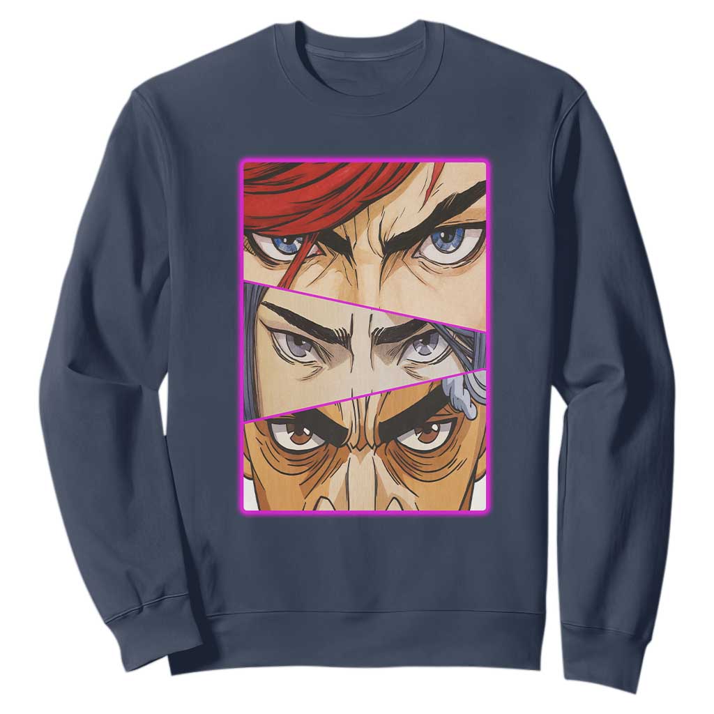 Futuristic Legends Anime Eyes Sweatshirt Gift For League Gamer Fans TS12 Navy Print Your Wear