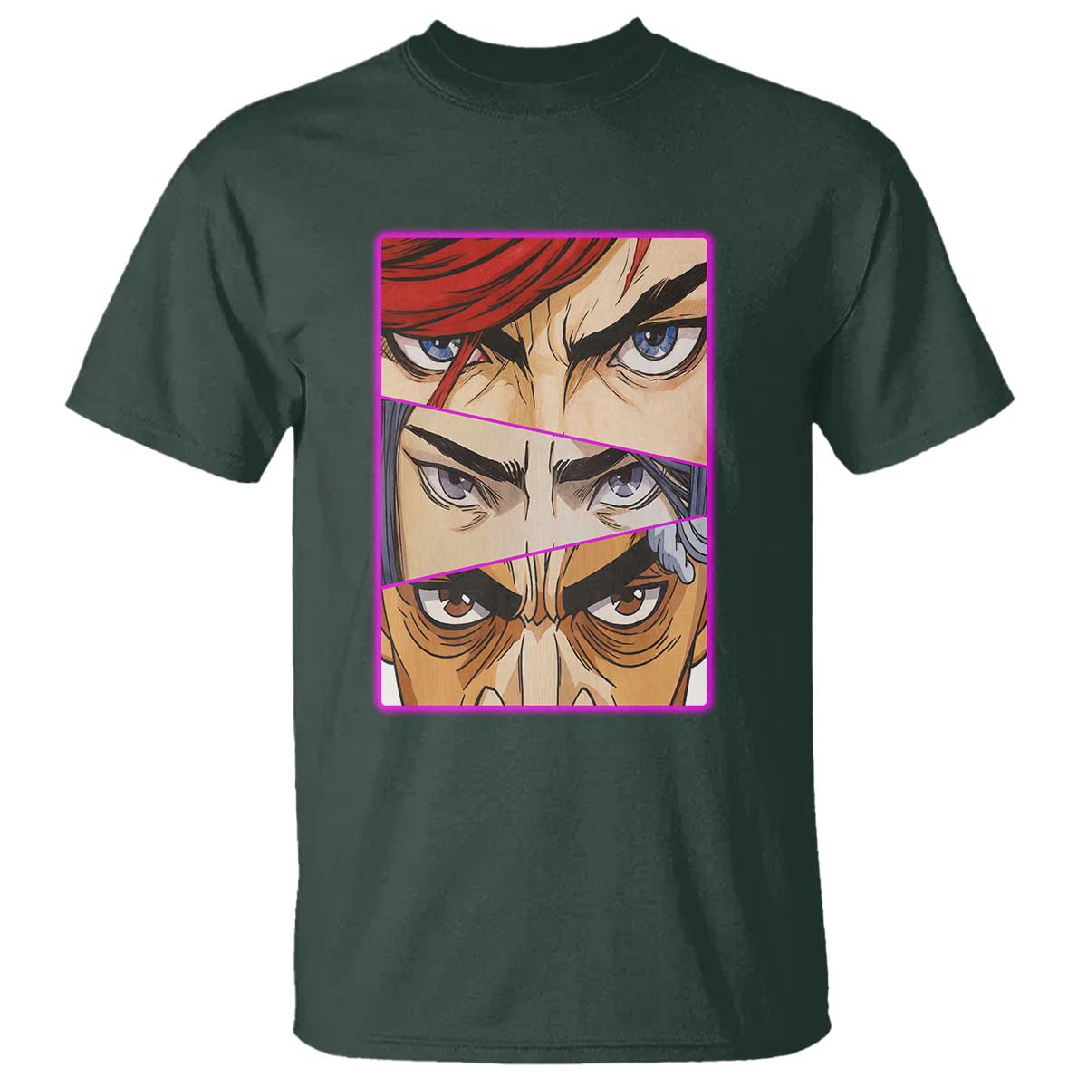 Futuristic Legends Anime Eyes T Shirt Gift For League Gamer Fans TS12 Dark Forest Green Print Your Wear