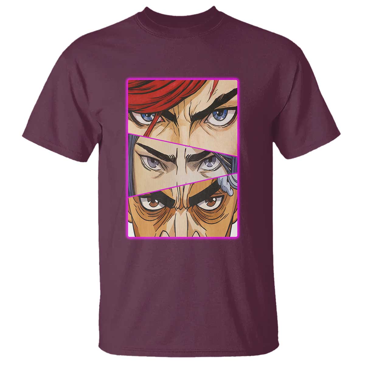Futuristic Legends Anime Eyes T Shirt Gift For League Gamer Fans TS12 Maroon Print Your Wear