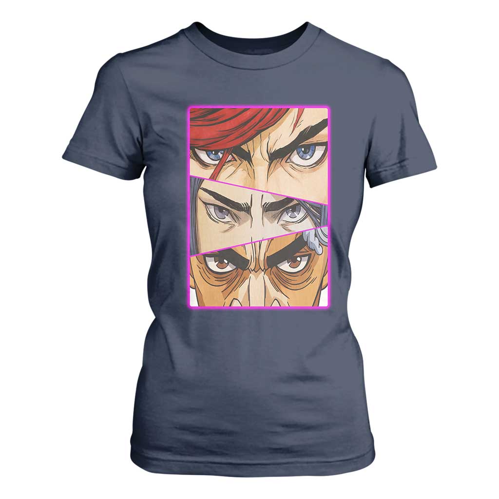 Futuristic Legends Anime Eyes T Shirt For Women Gift For League Gamer Fans TS12 Navy Print Your Wear