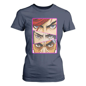 Futuristic Legends Anime Eyes T Shirt For Women Gift For League Gamer Fans TS12 Navy Print Your Wear