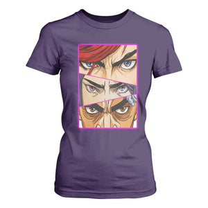 Futuristic Legends Anime Eyes T Shirt For Women Gift For League Gamer Fans TS12 Purple Print Your Wear