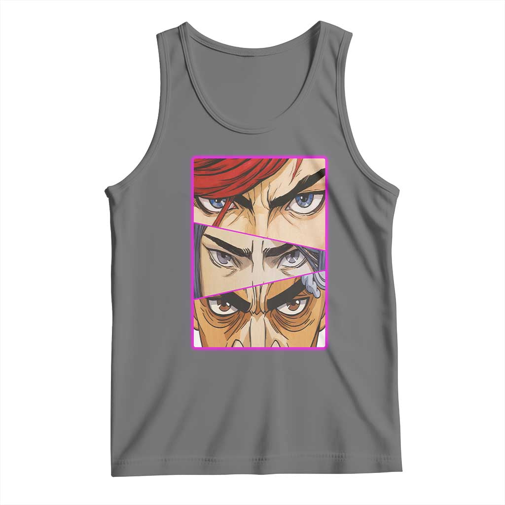 Futuristic Legends Anime Eyes Tank Top Gift For League Gamer Fans TS12 Black Heather Print Your Wear