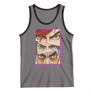 Futuristic Legends Anime Eyes Tank Top Gift For League Gamer Fans TS12 Deep Heather Black Print Your Wear