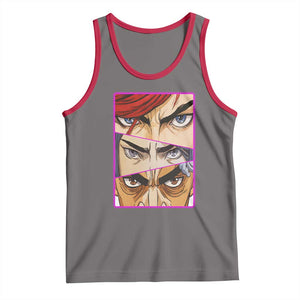 Futuristic Legends Anime Eyes Tank Top Gift For League Gamer Fans TS12 Deep Heather Red Print Your Wear