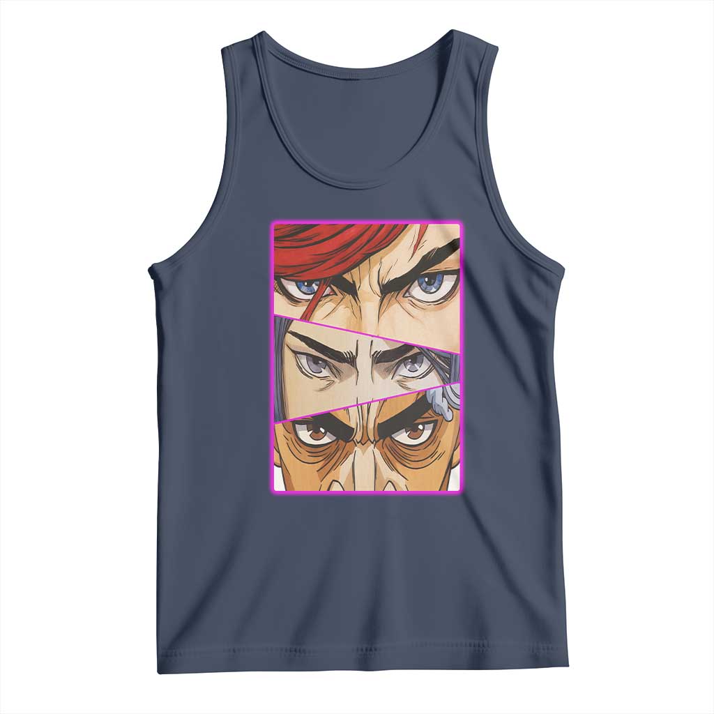 Futuristic Legends Anime Eyes Tank Top Gift For League Gamer Fans TS12 Navy Print Your Wear