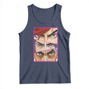 Futuristic Legends Anime Eyes Tank Top Gift For League Gamer Fans TS12 Navy Print Your Wear