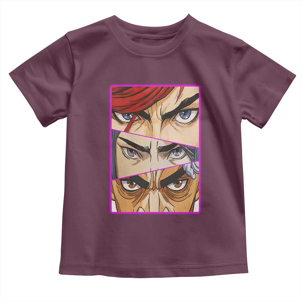 Futuristic Legends Anime Eyes Toddler T Shirt Gift For League Gamer Fans TS12 Maroon Print Your Wear