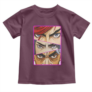 Futuristic Legends Anime Eyes Toddler T Shirt Gift For League Gamer Fans TS12 Maroon Print Your Wear