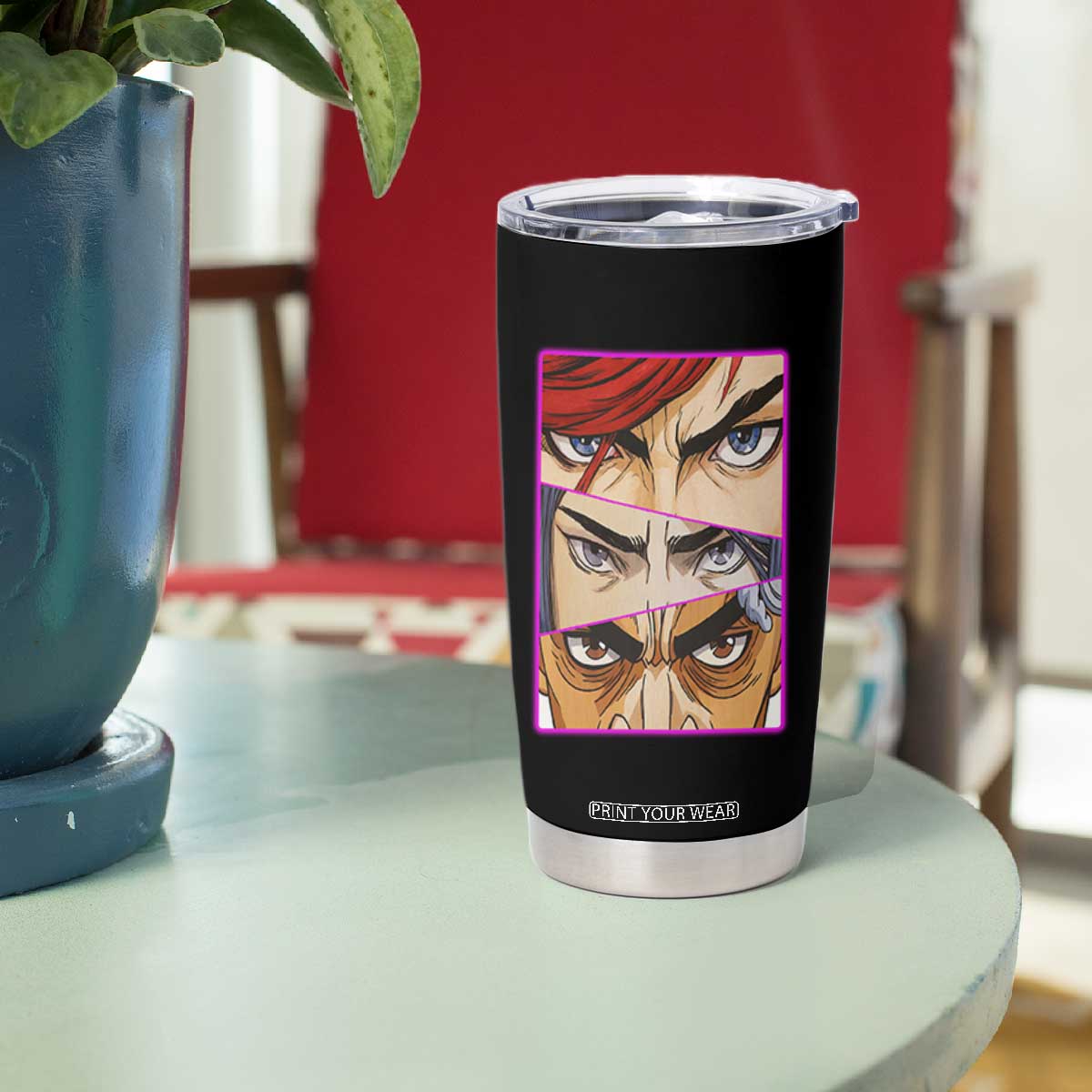 Futuristic Legends Anime Eyes Tumbler Cup Gift For League Gamer Fans TS12 Print Your Wear
