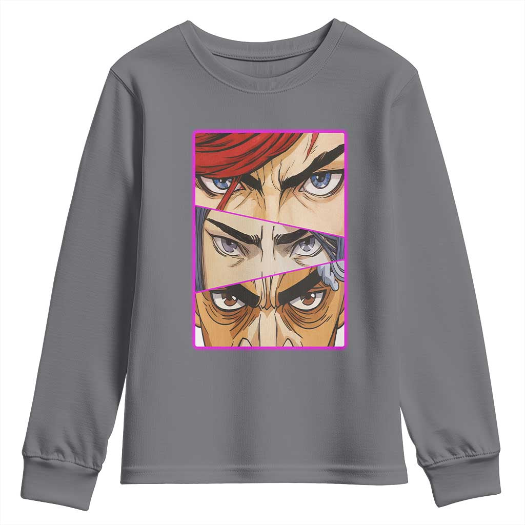 Futuristic Legends Anime Eyes Youth Sweatshirt Gift For League Gamer Fans TS12 Charcoal Print Your Wear