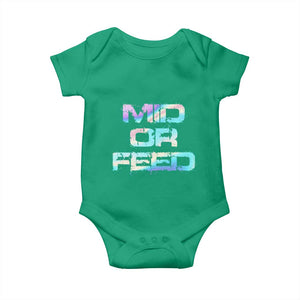 Mid Or Feed Iridescent Effect Baby Onesie Funny Game Lover Gift TS12 Irish Green Print Your Wear