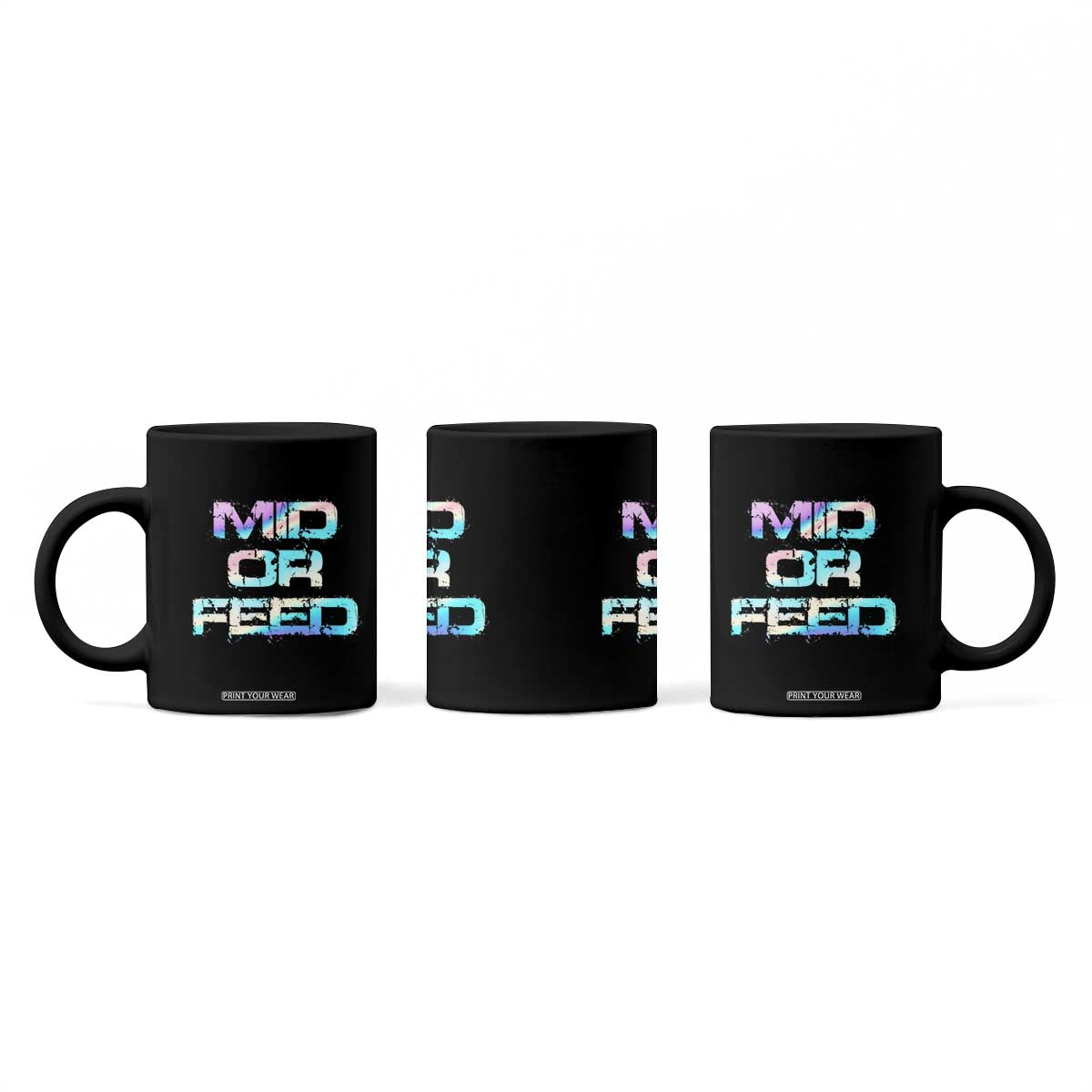 Mid Or Feed Iridescent Effect Coffee Mug Funny Game Lover Gift TS12 Print Your Wear