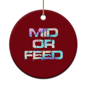 Mid Or Feed Iridescent Effect Ceramic Ornament Funny Game Lover Gift TS12 1pc Red Print Your Wear