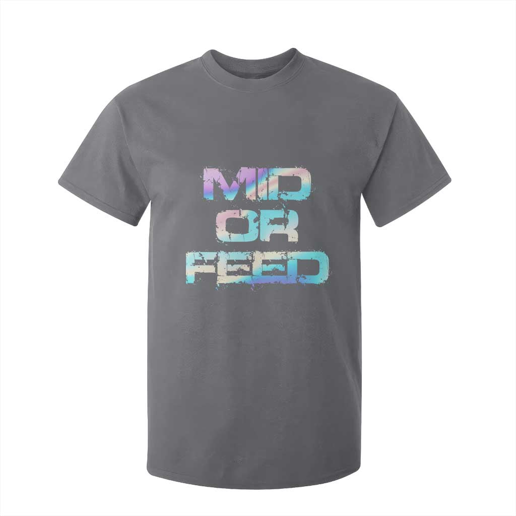 Mid Or Feed Iridescent Effect T Shirt For Kid Funny Game Lover Gift TS12 Charcoal Print Your Wear