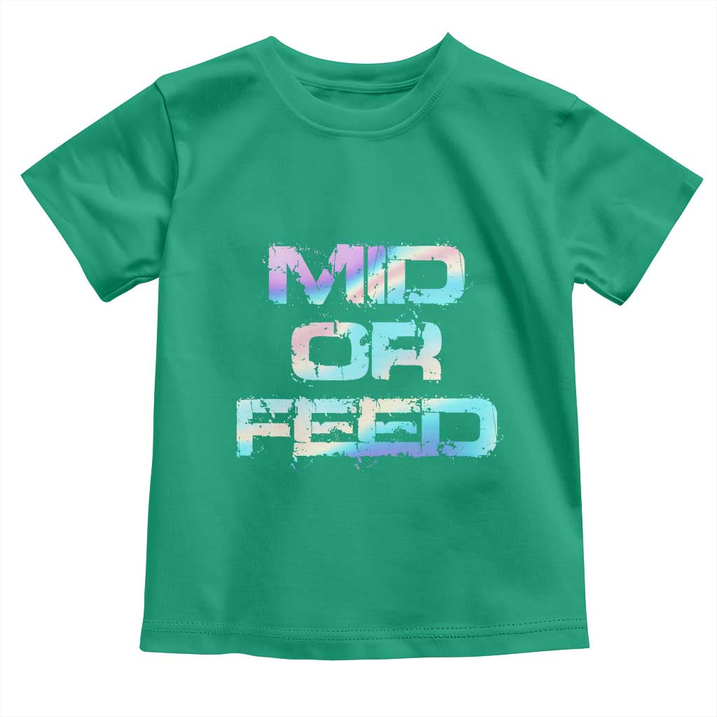 Mid Or Feed Iridescent Effect Toddler T Shirt Funny Game Lover Gift TS12 Irish Green Print Your Wear