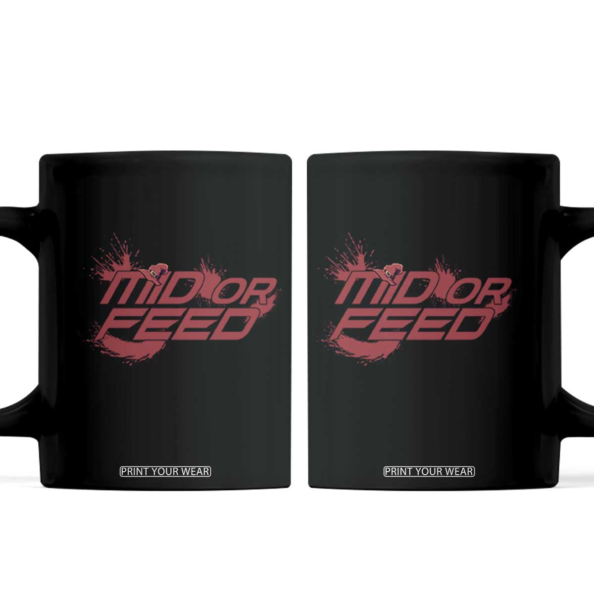 Mid Or Feed Holographic Witch Hat Coffee Mug Funny Game Lover Gift TS12 Black Print Your Wear