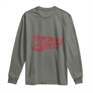 Mid Or Feed Holographic Witch Hat Long Sleeve Shirt Funny Game Lover Gift TS12 Military Green Print Your Wear