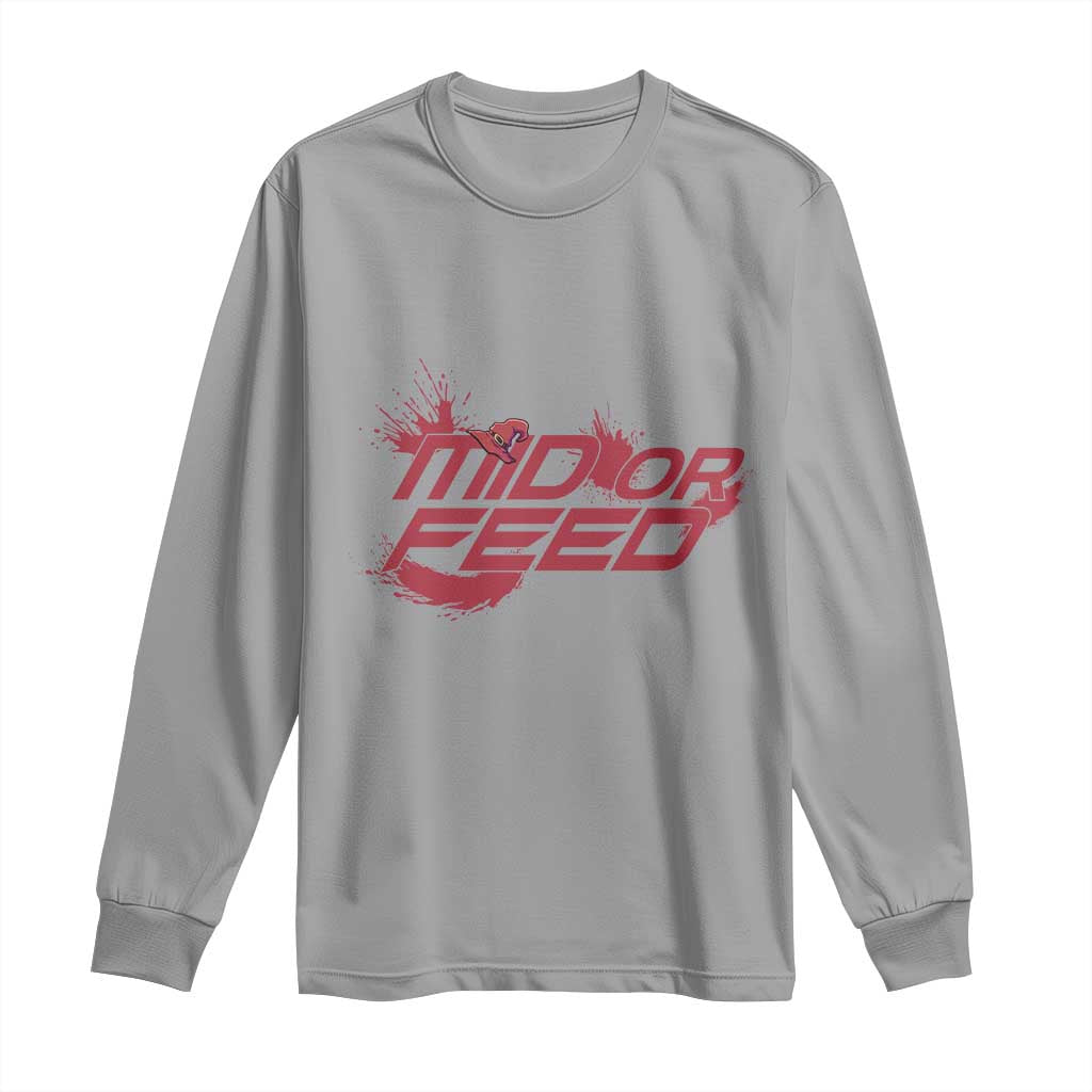 Mid Or Feed Holographic Witch Hat Long Sleeve Shirt Funny Game Lover Gift TS12 Sport Gray Print Your Wear