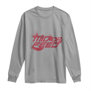 Mid Or Feed Holographic Witch Hat Long Sleeve Shirt Funny Game Lover Gift TS12 Sport Gray Print Your Wear