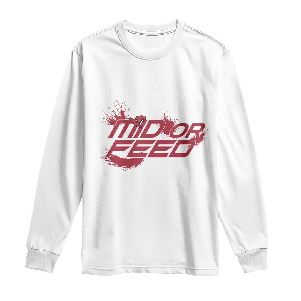 Mid Or Feed Holographic Witch Hat Long Sleeve Shirt Funny Game Lover Gift TS12 White Print Your Wear