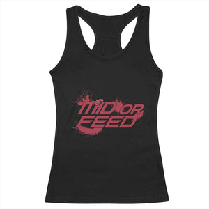 Mid Or Feed Holographic Witch Hat Racerback Tank Top Funny Game Lover Gift TS12 Black Print Your Wear