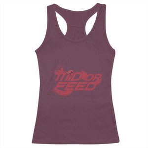 Mid Or Feed Holographic Witch Hat Racerback Tank Top Funny Game Lover Gift TS12 Maroon Print Your Wear