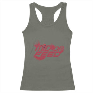 Mid Or Feed Holographic Witch Hat Racerback Tank Top Funny Game Lover Gift TS12 Military Green Print Your Wear