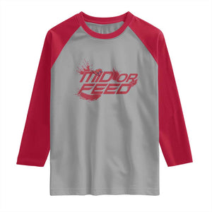 Mid Or Feed Holographic Witch Hat Raglan Shirt Funny Game Lover Gift TS12 Sport Gray Red Print Your Wear