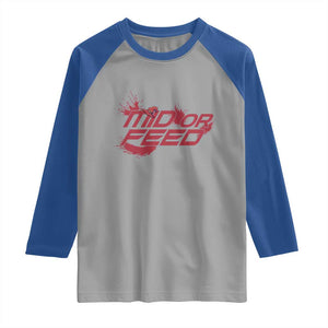 Mid Or Feed Holographic Witch Hat Raglan Shirt Funny Game Lover Gift TS12 Sport Gray Royal Print Your Wear