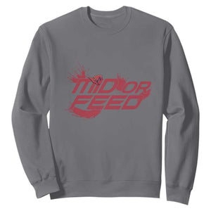 Mid Or Feed Holographic Witch Hat Sweatshirt Funny Game Lover Gift TS12 Charcoal Print Your Wear