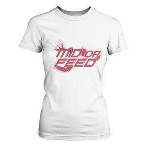 Mid Or Feed Holographic Witch Hat T Shirt For Women Funny Game Lover Gift TS12 White Print Your Wear