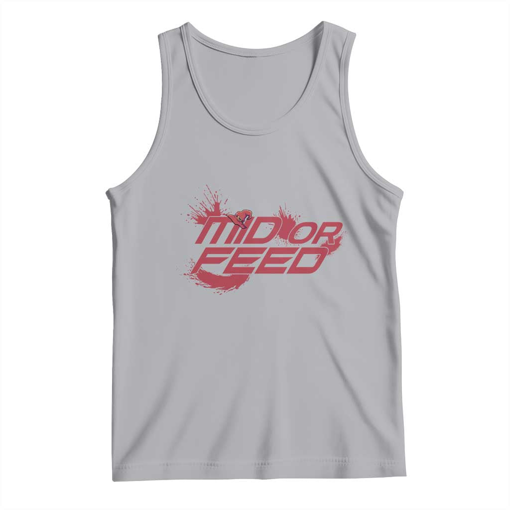 Mid Or Feed Holographic Witch Hat Tank Top Funny Game Lover Gift TS12 Athletic Heather Print Your Wear