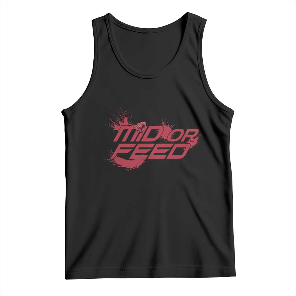 Mid Or Feed Holographic Witch Hat Tank Top Funny Game Lover Gift TS12 Black Print Your Wear