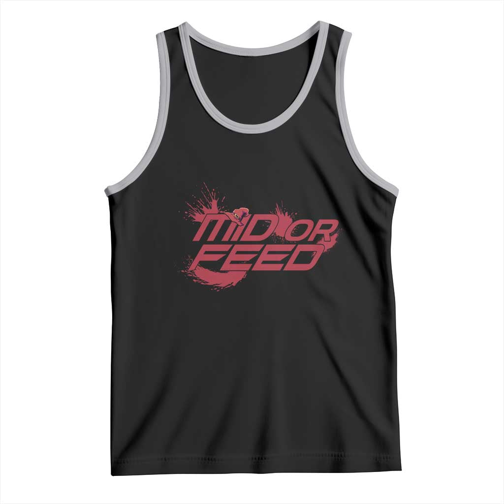 Mid Or Feed Holographic Witch Hat Tank Top Funny Game Lover Gift TS12 Black Athletic Heather Print Your Wear