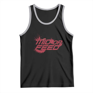 Mid Or Feed Holographic Witch Hat Tank Top Funny Game Lover Gift TS12 Black Athletic Heather Print Your Wear