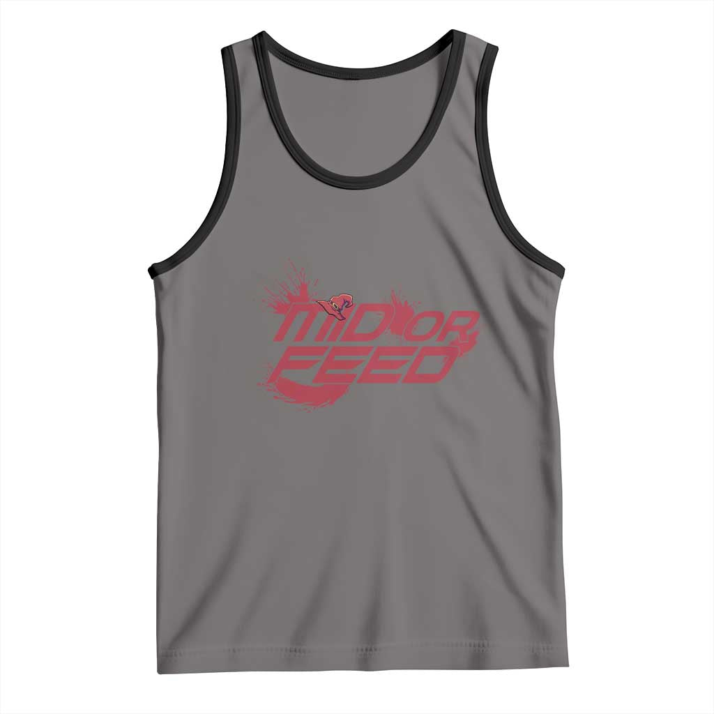 Mid Or Feed Holographic Witch Hat Tank Top Funny Game Lover Gift TS12 Deep Heather Black Print Your Wear