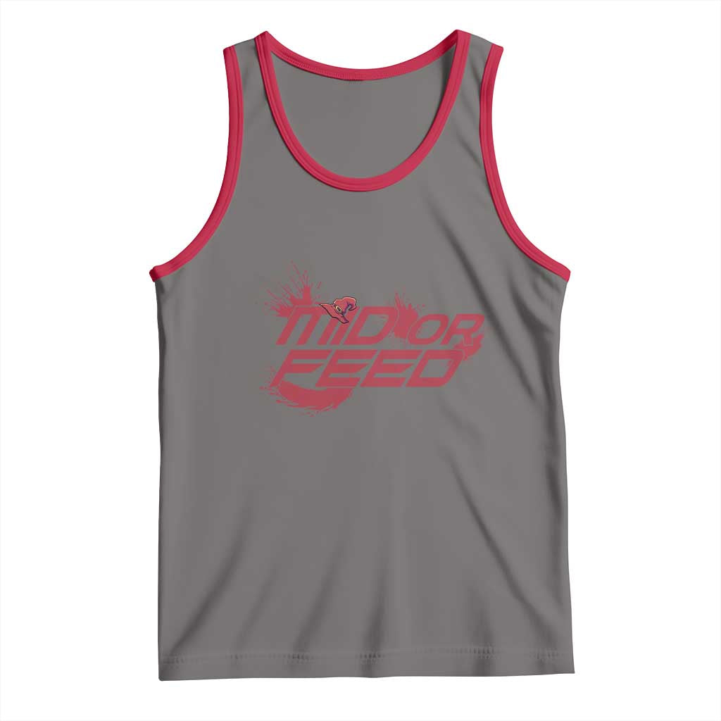 Mid Or Feed Holographic Witch Hat Tank Top Funny Game Lover Gift TS12 Deep Heather Red Print Your Wear
