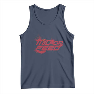 Mid Or Feed Holographic Witch Hat Tank Top Funny Game Lover Gift TS12 Navy Print Your Wear