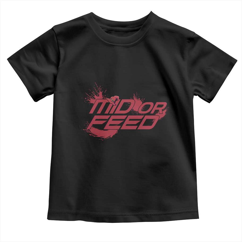 Mid Or Feed Holographic Witch Hat Toddler T Shirt Funny Game Lover Gift TS12 Black Print Your Wear