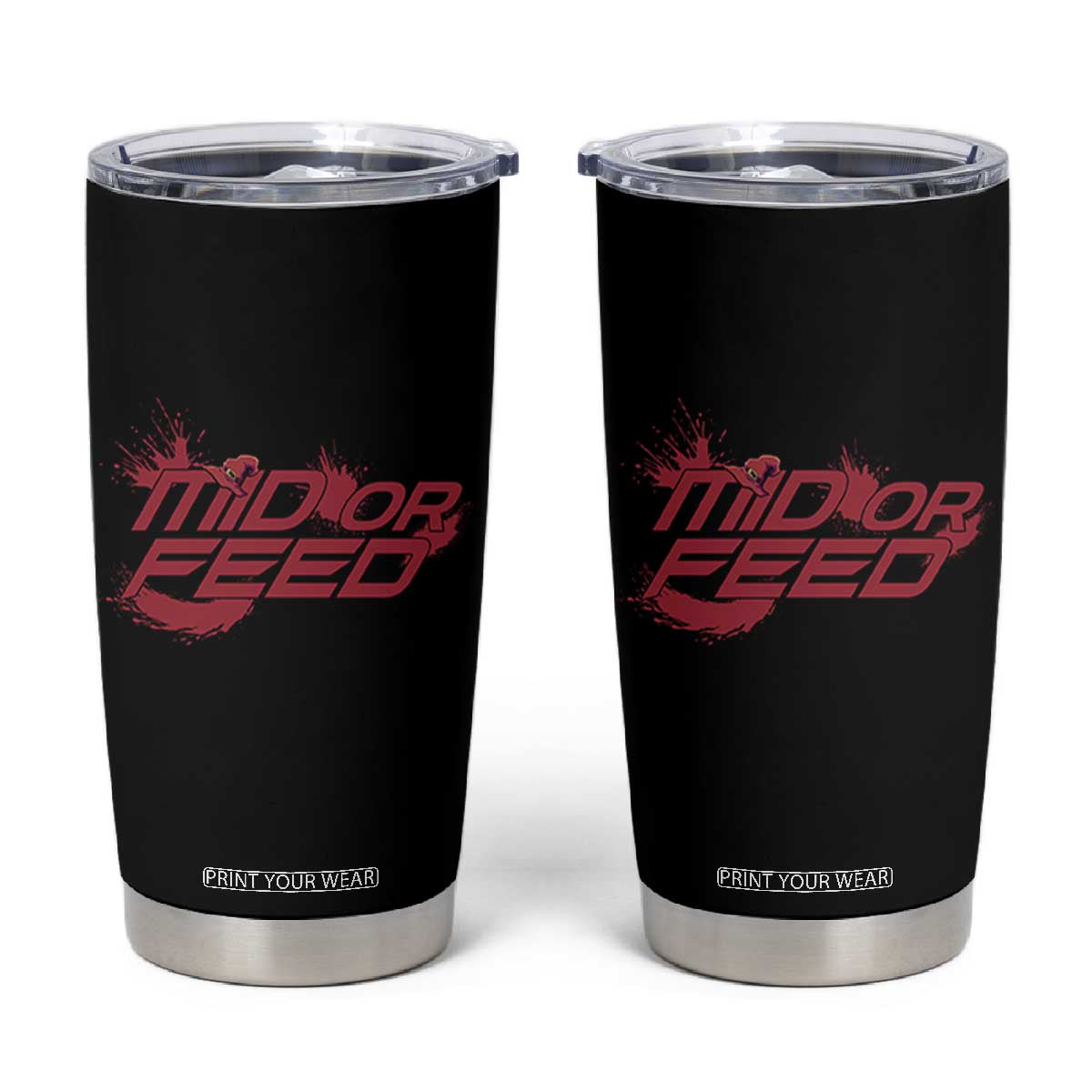 Mid Or Feed Holographic Witch Hat Tumbler Cup Funny Game Lover Gift TS12 Black Print Your Wear