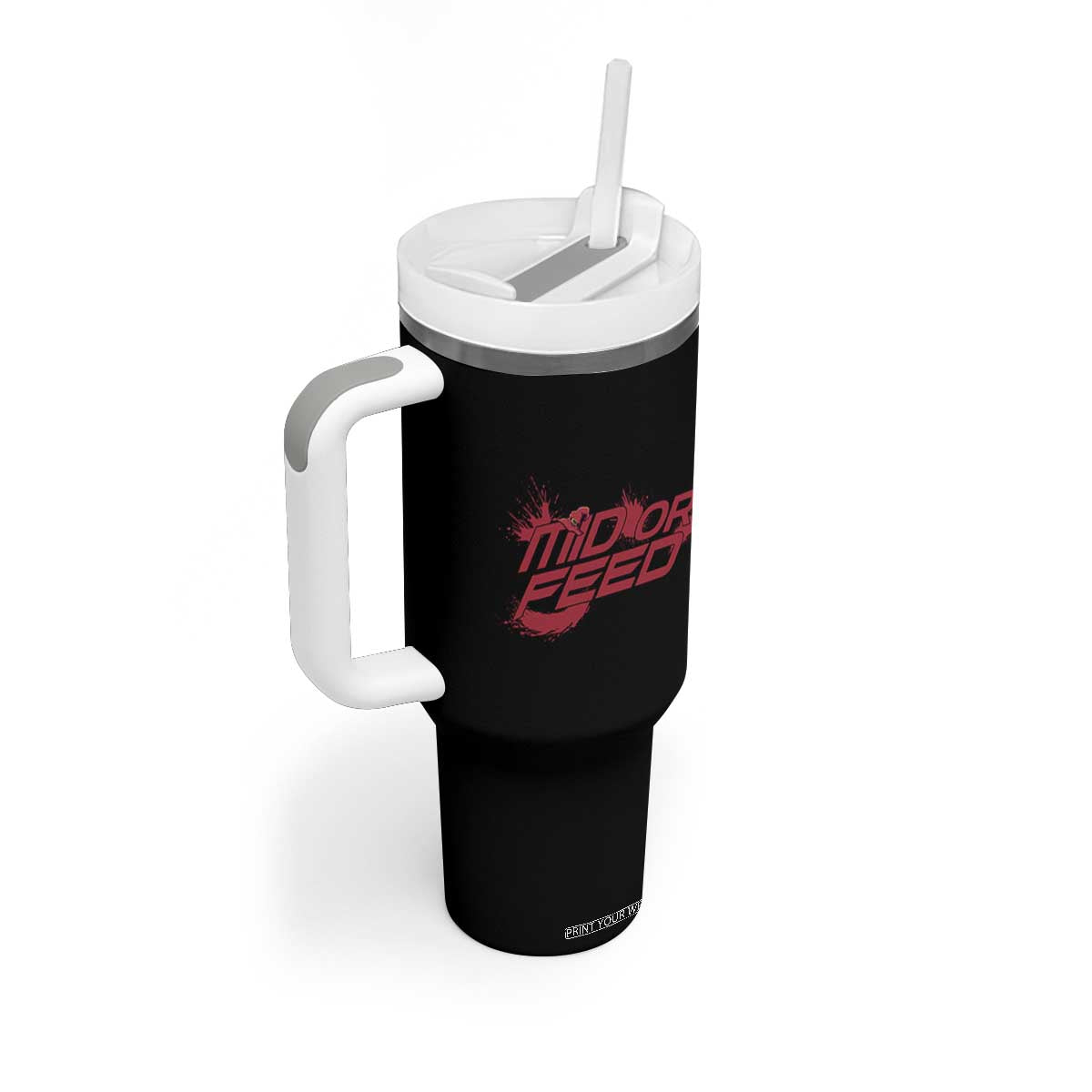 Mid Or Feed Holographic Witch Hat Tumbler With Handle Funny Game Lover Gift TS12 Print Your Wear